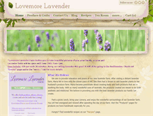 Tablet Screenshot of lovemorelavender.com